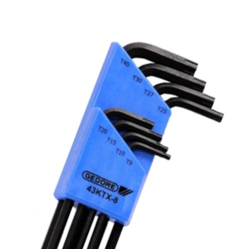 Jogo de chaves hexalobular abaulada a�o cromo van�dio 8 pe�as - 43 KTX