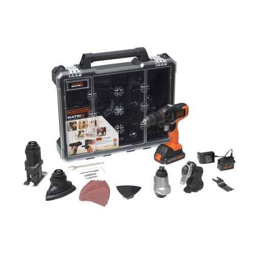 Kit Furadeira Parafusadeira a bateria 20V 6 em 1 - Matrix  110V/220V