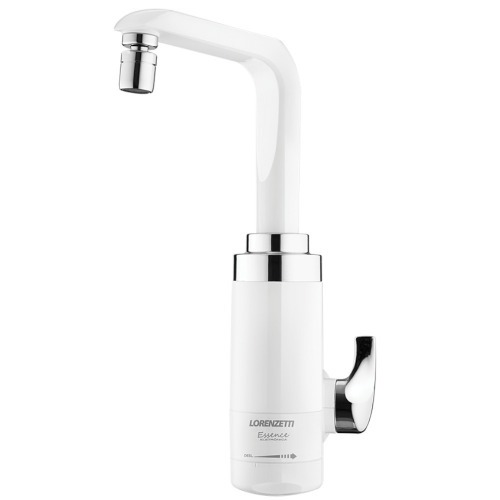 Torneira eletrônica de parede 5500 watts Branco cromado - Essence 220V Torneira eletrônica de parede 5500 watts Branco cromado - Essence 220V