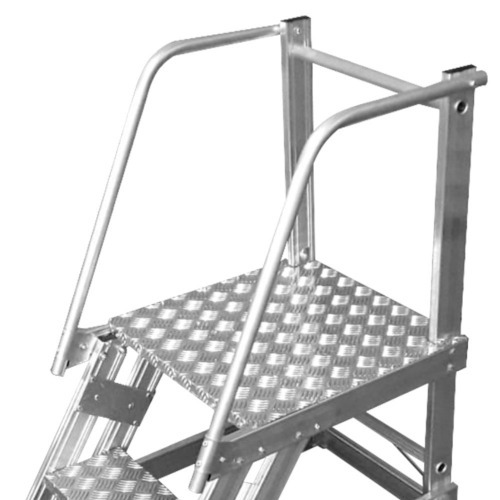 Escada plataforma de alum�nio 0.50 m com 1 degrau + patamar 
