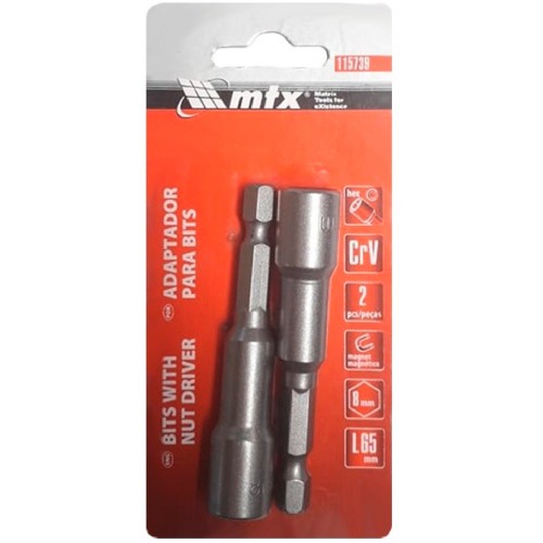 Jogo de soquete magn�tico 8 x 65 mm encaixe de 1/4