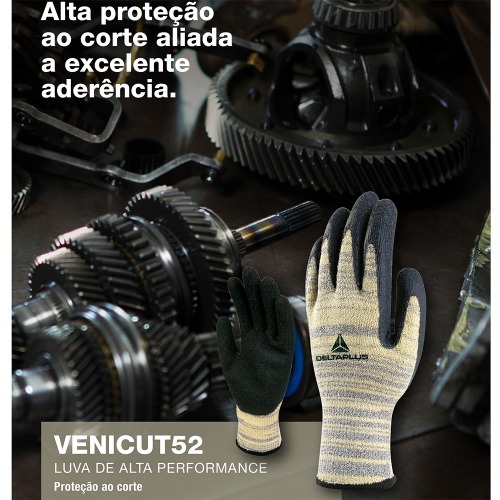 Luva de seguran�a anti-corte e prote��o alta temperatura - Venicut 52