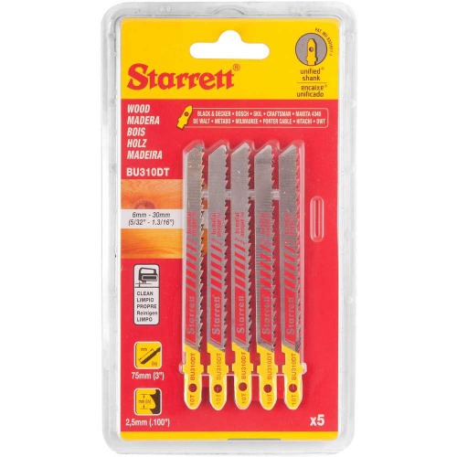 L�mina serra tico tico 50 mm bimetal para madeira 10 dentes - BU310DT