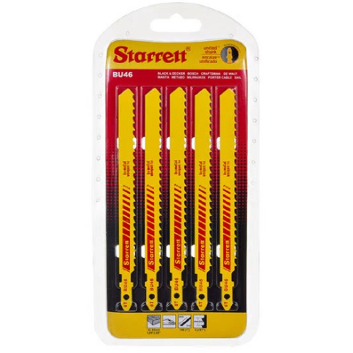 Lâmina serra tico tico 100 mm 6 dentes bimetal para madeira 5 peças - BU46 Lâmina serra tico tico 100 mm 6 dentes bimetal para madeira 5 peças - BU46