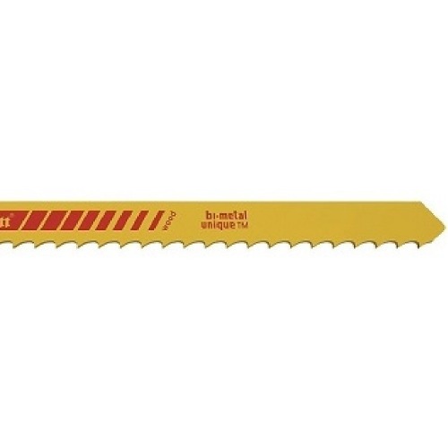 Lâmina serra tico tico 100 mm 6 dentes bimetal para madeira 5 peças - BU46 Lâmina serra tico tico 100 mm 6 dentes bimetal para madeira 5 peças - BU46