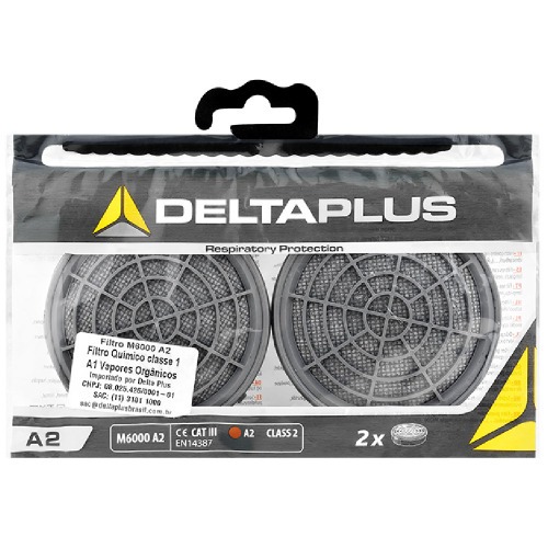 Cartucho para vaporaes org�nicos para respirador Jupiter 2 pe�as - M6000A2R