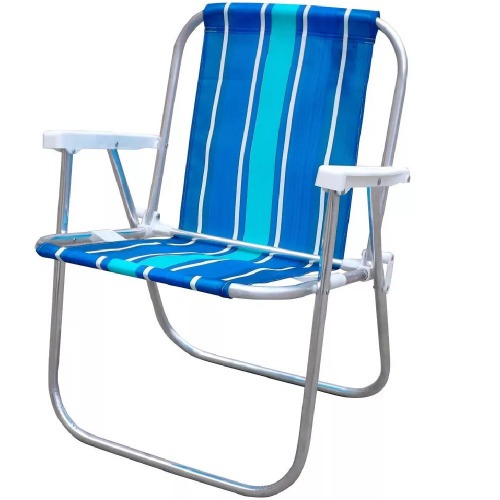 Kit 2 Cadeiras de praia varanda alta em alum�nio - CAD0047