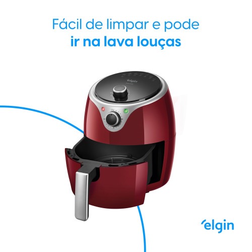 Fritadeira el�trica sem �leo Air Fryer 3,5L 1240 Watts vermelha - Flash Fryer  110V