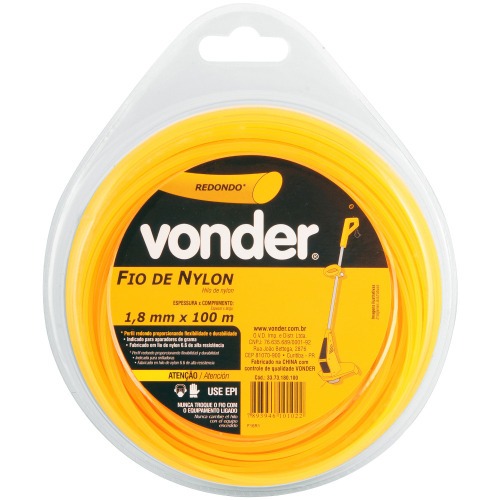 Fio de nylon para aparador de grama 1,8 mm x 100 metros