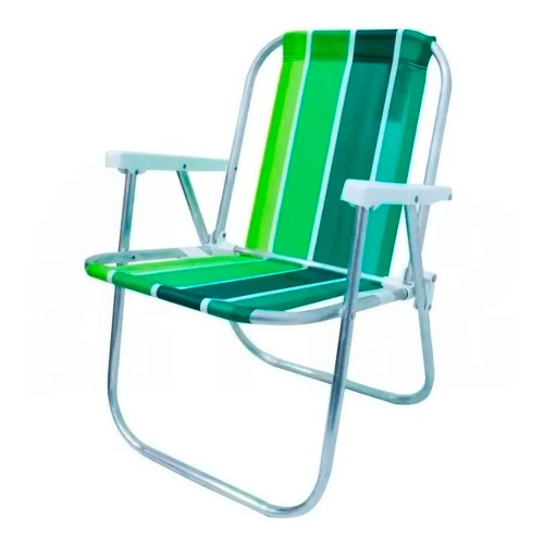 Kit 2 Cadeiras de praia varanda alta em alum�nio - CAD0047