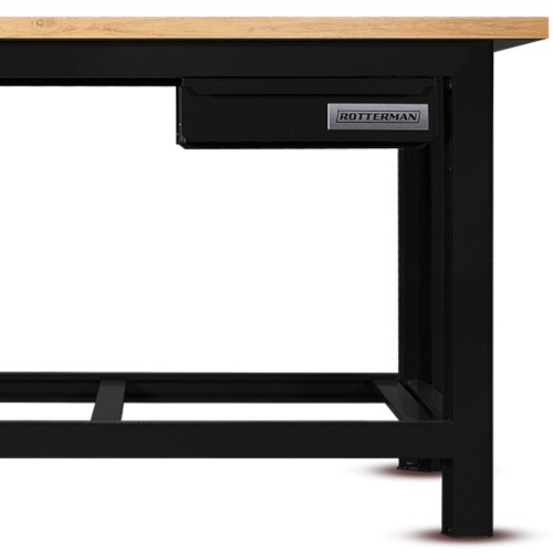 Bancada aberta 1500 x 600 mm com 1 gaveta tampo de madeira pinus - RLL-200