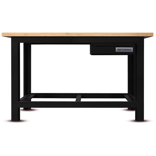 Bancada aberta 1500 x 600 mm com 1 gaveta tampo de madeira pinus - RLL-200