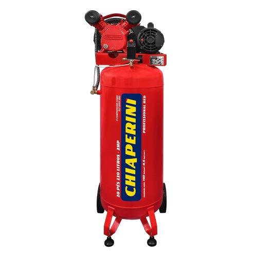 Compressor de ar vertical 10 p�s 110L 2 hp 140 libras monof�sico - 10/110 RED  110V/220V