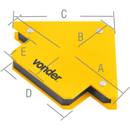 Esquadro magn�tico capacidade 10 kg