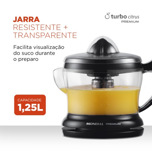 Espremedor de frutas 30 watts com cone extra para lim�o - E-02  110V