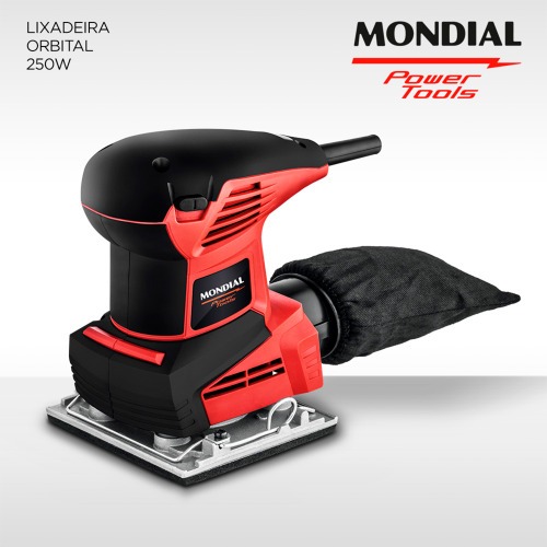 Lixadeira orbital 250W 110 x 103 mm com coletor de pó - FLO-2 220V Lixadeira orbital 250W 110 x 103 mm com coletor de pó - FLO-2 220V