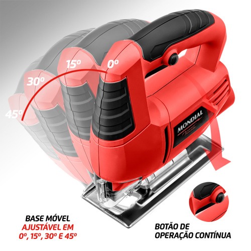 Serra tico tico 450 watts capacidade de corte 55 mm - FST-03 110V Serra tico tico 450 watts capacidade de corte 55 mm - FST-03 110V