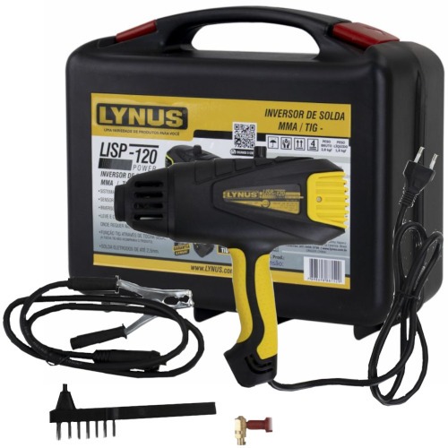 Inversora de solda 120A tipo pistola para eletrodo e TIG - LISP-120 Power  220V