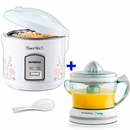 Kit Panela el�trica de arroz Bianca Rice NPE-05-5X + Espremedor de frutas 1,25L E-01  110V