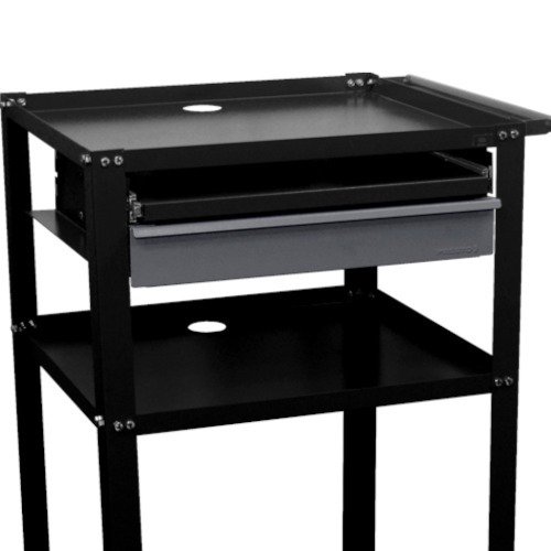 Rack móvel aberto para computador com gaveta - Dark Rack móvel aberto para computador com gaveta - Dark