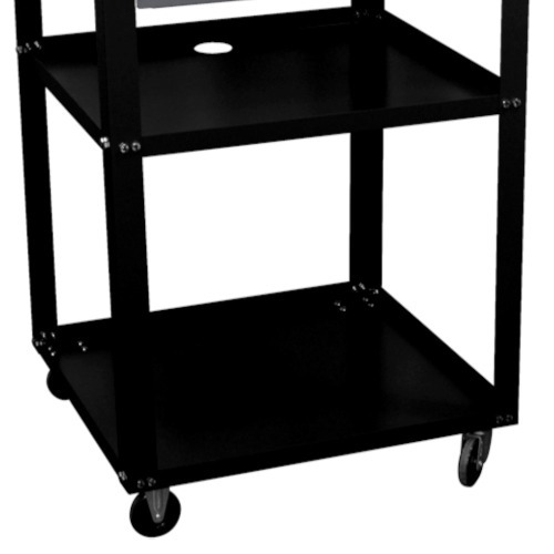 Rack móvel aberto para computador com gaveta - Dark Rack móvel aberto para computador com gaveta - Dark