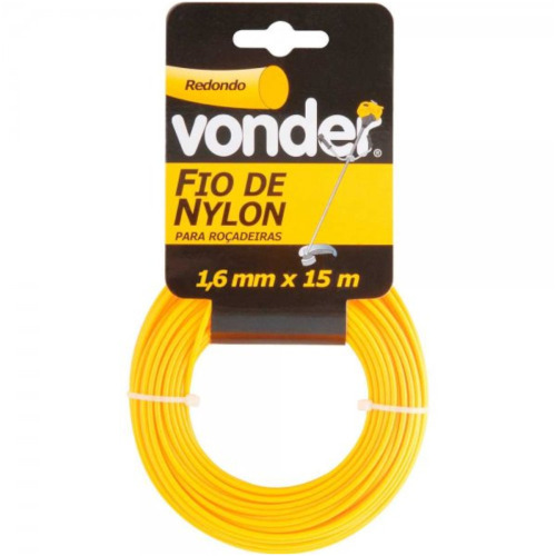 Fio de nylon para aparador de grama 1,6 mm x 15 metros