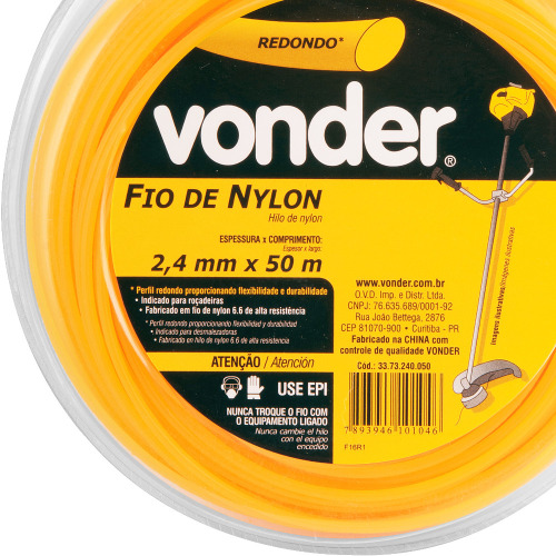Fio de nylon para ro�adeira 2,4 mm x 50 metros