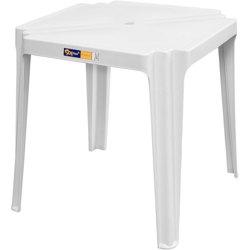 Conjunto de mesa Coruripe com 4 cadeiras pl�sticas com bra�o - Solplast