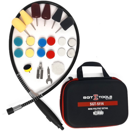 Mini Politriz Flex�vel para detalhamento automotivo com kit de acess�rios - SGT-5114