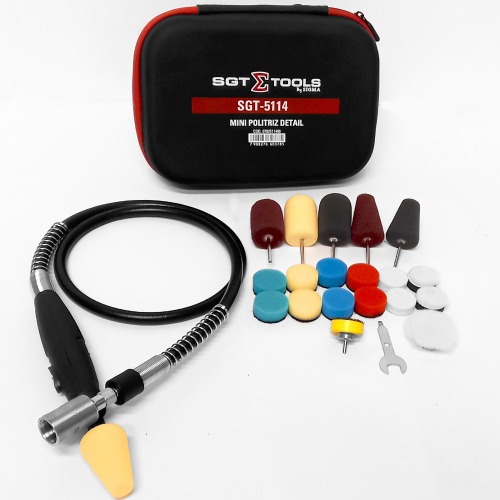 Mini Politriz Flex�vel para detalhamento automotivo com kit de acess�rios - SGT-5114