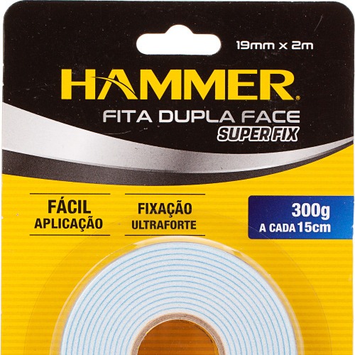 Fita dupla face espuma 19mm x 2m FDF-192 Fita dupla face espuma 19mm x 2m FDF-192