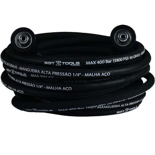 Mangueira para lavadora de alta pressão M22/14 X M22/14 com 12 metros Mangueira para lavadora de alta pressão M22/14 X M22/14 com 12 metros