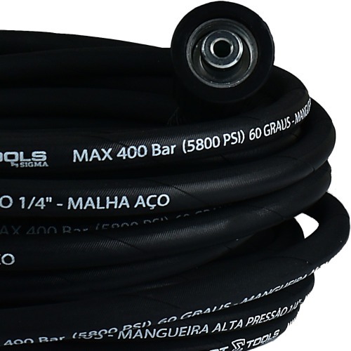 Mangueira para lavadora de alta pressão M22/14 X M22/14 com 12 metros Mangueira para lavadora de alta pressão M22/14 X M22/14 com 12 metros