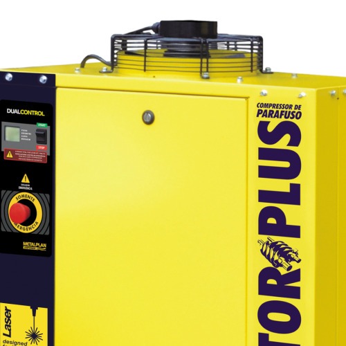 Compressor de ar de parafuso 15 hp 16 bar trif�sico 380V - Rotor Plus Laser