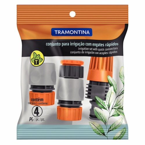 Conjunto para irrigação com engates rápidos e esguicho 4 peças - 78580610 Conjunto para irrigação com engates rápidos e esguicho 4 peças - 78580610