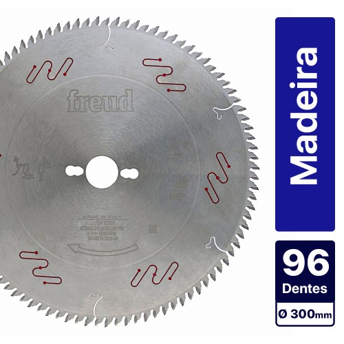 Disco de serra para madeira 300 x 30 mm com 96 dentes - LU3F 0300