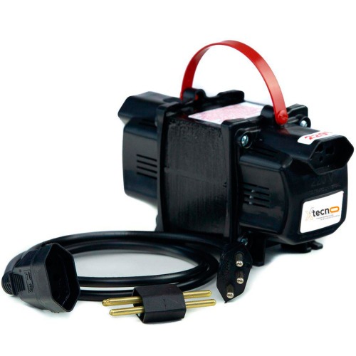 Transformador de voltagem 2000 VA tomada tripolar 10A bivolt - Tecno  110V/220V