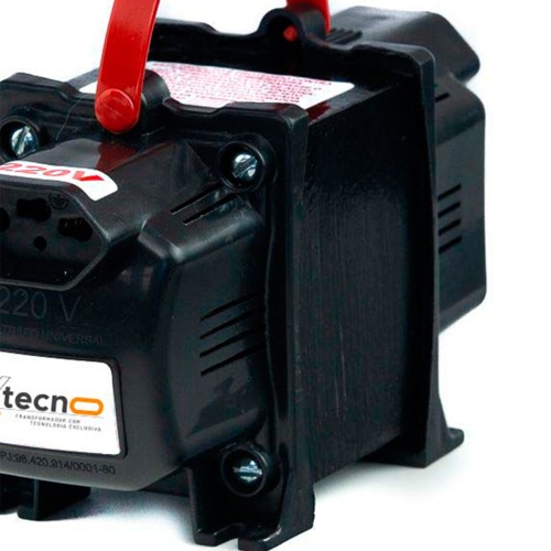 Transformador de voltagem 2000 VA tomada tripolar 10A bivolt - Tecno  110V/220V