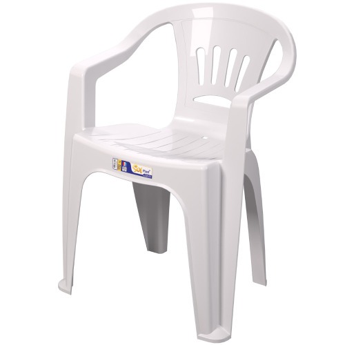 Conjunto de mesa Coruripe com 4 cadeiras pl�sticas com bra�o - Solplast