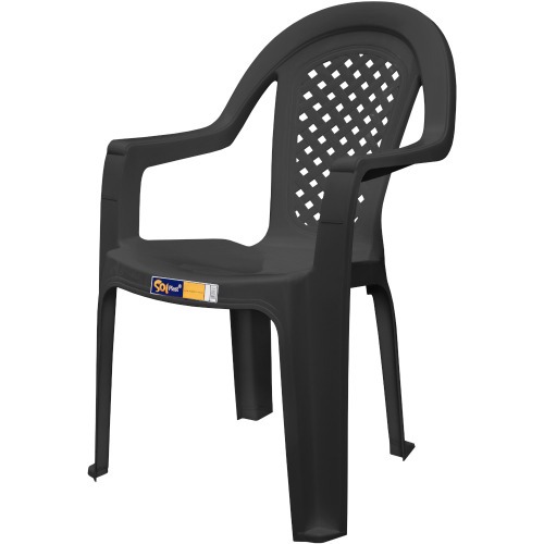 Cadeira pl�stica com bra�os - Jacarecica