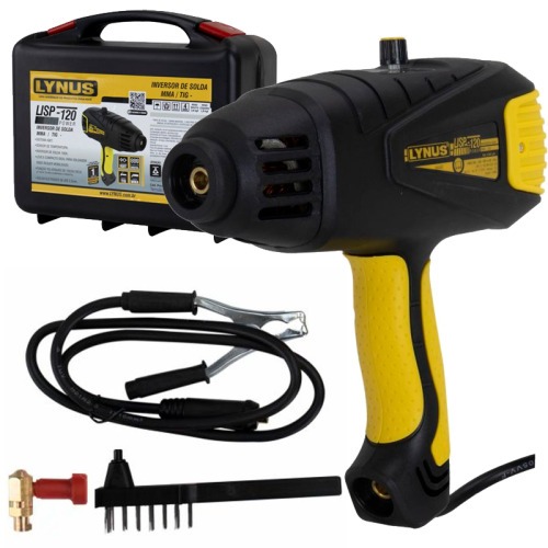 Inversora de solda 120A tipo pistola para eletrodo e TIG - LISP-120 Power  220V