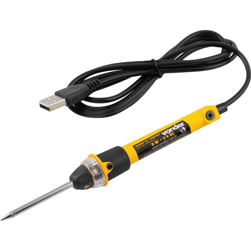 Ferro para solda 6W com ponta fina USB