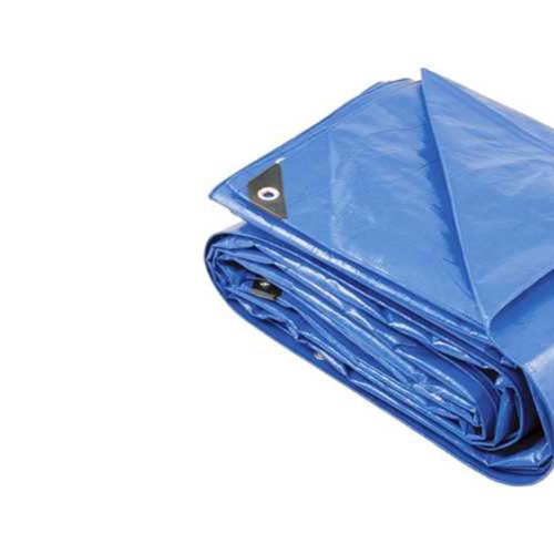 Lona reforçada de polietileno azul 10 m x 4 m Lona reforçada de polietileno azul 10 m x 4 m