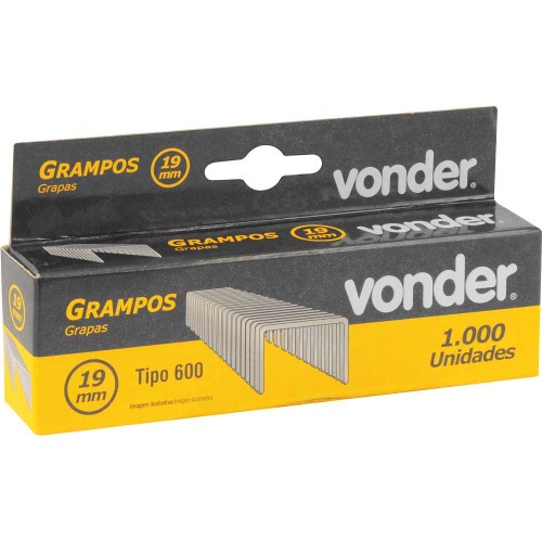 Grampo para grampeador pinador elétrico 19 mm GPE916 com 1.000 peças Grampo para grampeador pinador elétrico 19 mm GPE916 com 1.000 peças