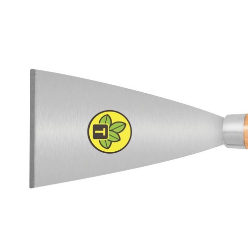 Esp�tula r�gida 8 cm em a�o com cabo de madeira - 77394085