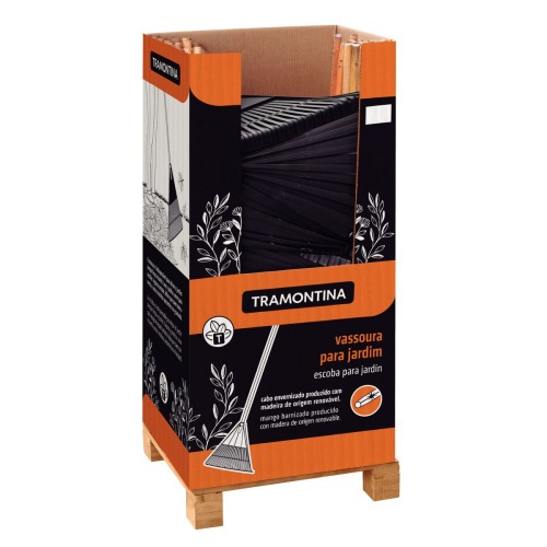 Vassoura plástica 18 dentes com cabo de 120 cm Vassoura plástica 18 dentes com cabo de 120 cm