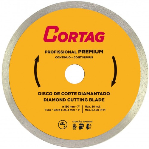 Disco diamantado Turbo 180 mm para cerâmica e mármore - Profissional Premium Disco diamantado Turbo 180 mm para cerâmica e mármore - Profissional Premium