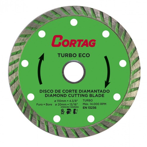 Disco diamantado Turbo 110 mm para m�rmore e granito - Eco Turbo