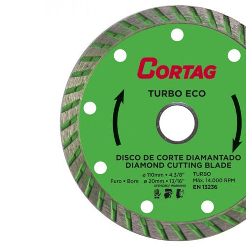 Disco diamantado Turbo 110 mm para m�rmore e granito - Eco Turbo