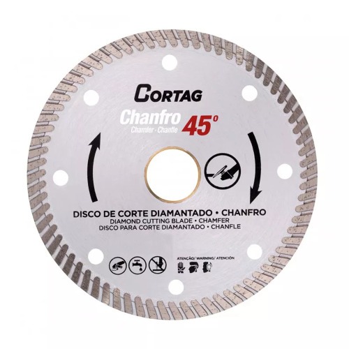 Disco diamantado 254 mm para corte chanfrado 45° para cerâmica e mármore - 62015 Disco diamantado 254 mm para corte chanfrado 45° para cerâmica e mármore - 62015